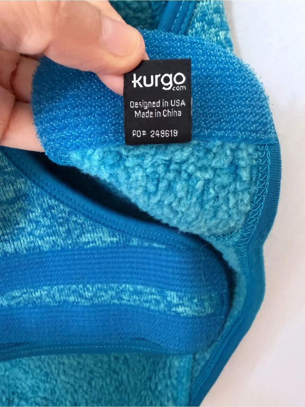 Outdoor Dog Hiking Fleece Vest Kurgo Teal Blue